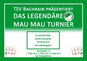 Mau-Mau-Turnier fällt aus @ Sportlerheim